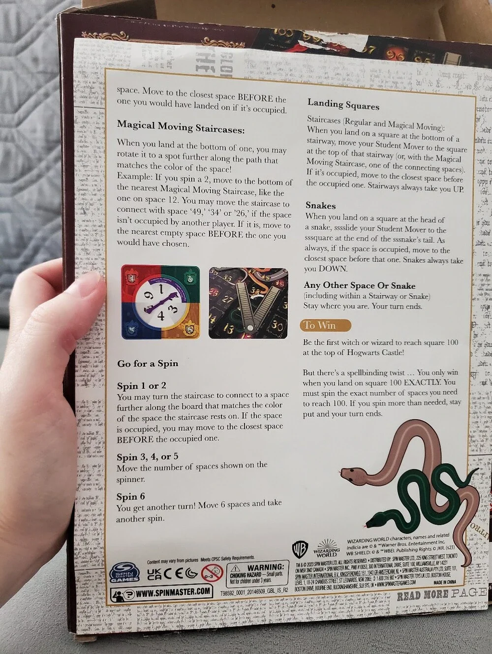 Harry Potter Serpents & Staircases board games